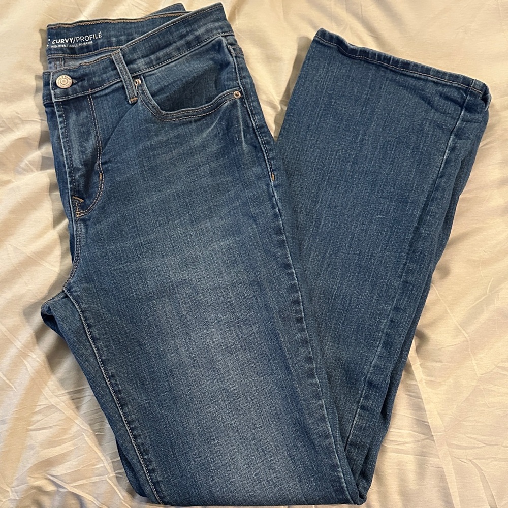 Old Navy Women's Curvy Midrise Blue Jeans